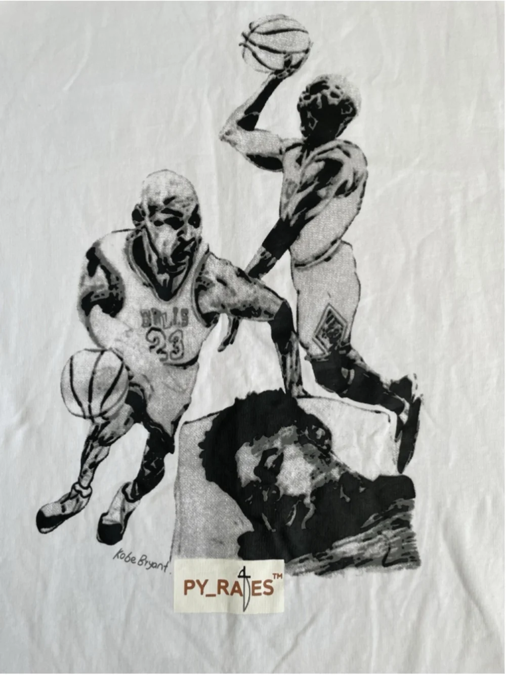Jordan x Off White T Shirt Mens Medium Hoop Heros Kobe Bryant